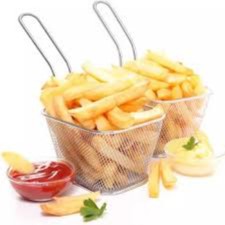 2X MINI CESTA DE BATATA FRITA